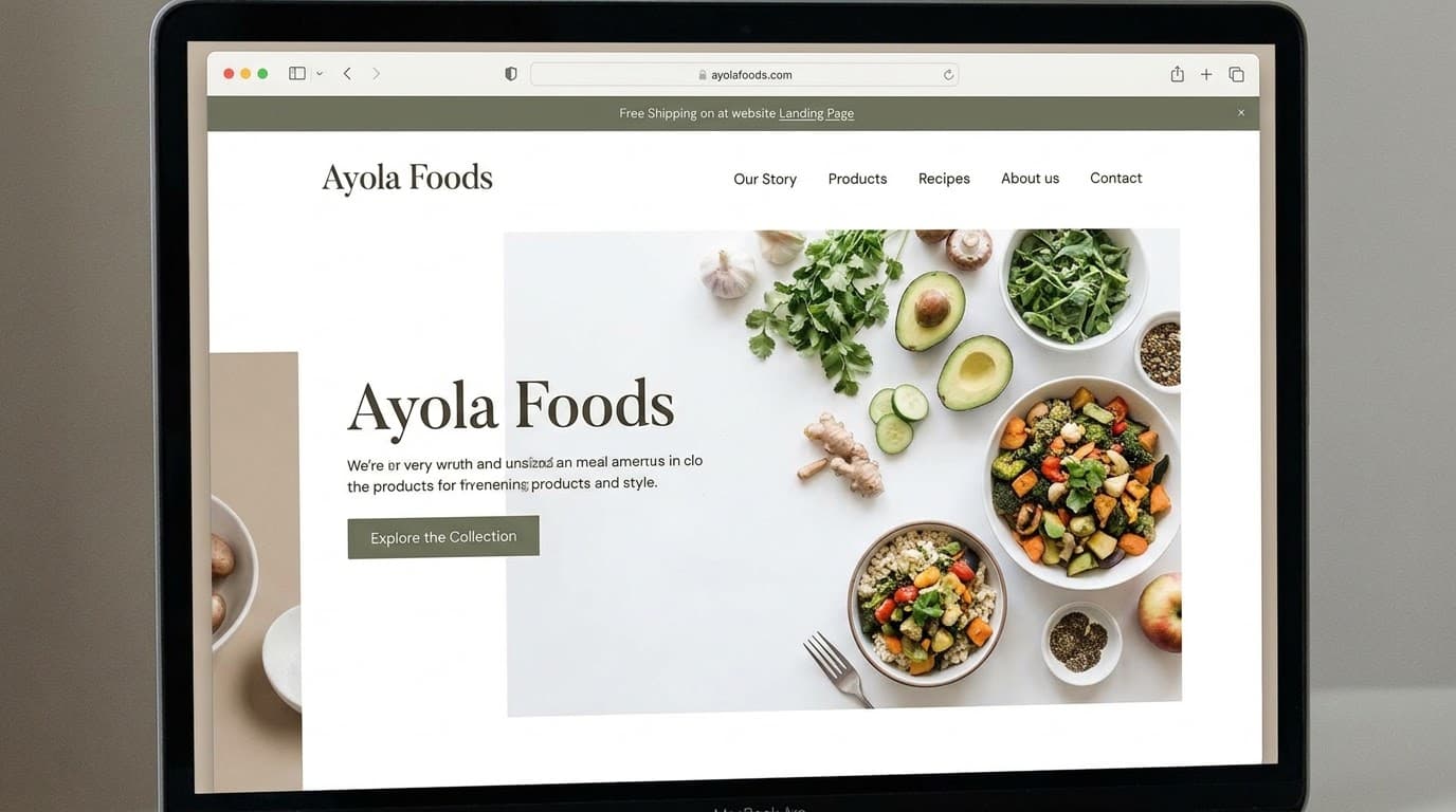 Ayola Foods interface