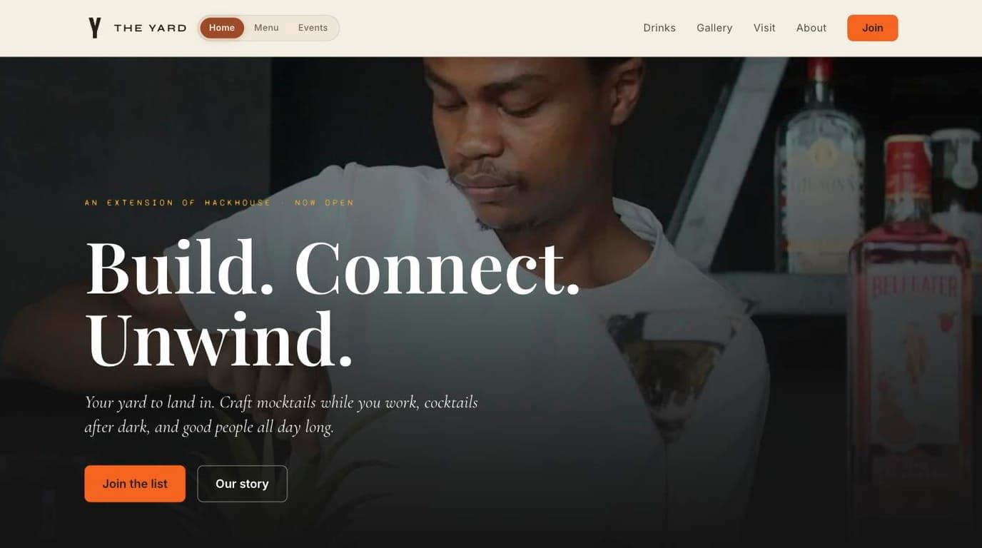 The Yard interface